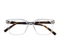 OPULIZE KOI Gafas de Lectura - Elegante Marco Rectangular Ancho - Visión Óptima - Transparente - Hombre Mujer - Bisagras de Muelle - R50-C - +2.50