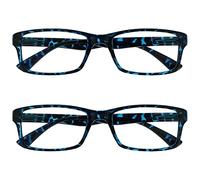 OPULIZE La Compañía Gafas De Lectura Azul Carey Lectores Valor Pack 2 Hombres Mujeres UVR2092BL +1,50