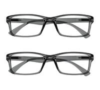 OPULIZE La Compañía Gafas De Lectura Gris Lectores Valor Pack 2 Estilo Diseñador Hombres Mujeres RR92-7 +2,50