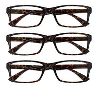 OPULIZE La Compañía Gafas De Lectura Marrón Carey Lectores Valor Pack 3 Hombres Mujeres UVR3092BR +1,00