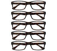 OPULIZE La Compañía Gafas De Lectura Marrón Carey Valor Pack 5 Hombres Mujeres Estilo Diseñador Lectores RRRRR92-2 +2,00