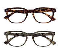 OPULIZE La Compañía Gafas De Lectura Marrón Y Gris Lectores Valor Pack 2 Estilo Gregory Peck Hombres Mujeres RR14-2T7 +1,50
