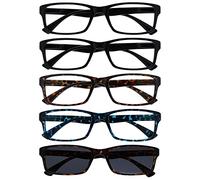 OPULIZE La Compañía Gafas De Lectura Negro Marrón Azul Lectores Con Marrón Lectores De Sol Valor Pack 5 Hombres Mujeres RRRRS92-11232 +1,00