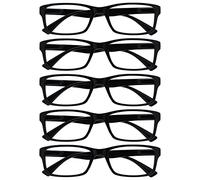 OPULIZE La Compañía Gafas De Lectura Negro Valor Pack 5 Hombres Mujeres Estilo Diseñador Lectores RRRRR92-1 +3,00