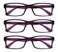 OPULIZE La Compañía Gafas De Lectura Púrpura Lectores Valor Pack 3 Hombres Mujeres UVR3092P +2,50