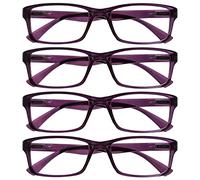 OPULIZE La Compañía Gafas De Lectura Púrpura Lectores Valor Pack 4 Estilo Diseñador Hombres Mujeres RRRR92-5 +3,50