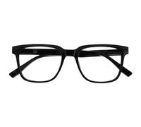 OPULIZE LEO Gafas de Lectura - Montura Rectangular Grande - Negro - Hombre Mujer - Bisagras de Muelle - R55-1 - +2.50