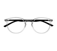 OPULIZE Met Gafas de Lectura Bloqueo de Luz Azul Montura Redonda Transparente Negro Resistente a Arañazos Bisagras de Muelle Mejoran Sueño Ordenador Gaming Antirreflejante Hombre Mujer B60-C +3.50