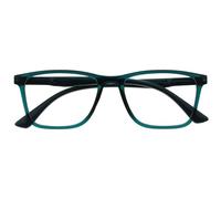 OPULIZE NYX Blue Light Blocking Reading Glasses - Anti-Glare Computer and Gaming Eyewear - UV and Eyestrain Protection - Rectangular Frame - Turquoise - Men Women - + 1.50