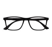 OPULIZE NYX Blue Light Blocking Reading Glasses - Anti-Glare Computer and Gaming Eyewear - UV and Eyestrain Protection - Rectangular Frame - Black - Men Women - + 1.50