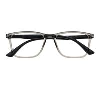 OPULIZE NYX Gafas de Lectura de Bloqueo de Luz Azul para hombre y mujer, Lentes Antideslumbrante para ordenador - Protección UV - Gris - + 0,00