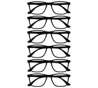 OPULIZE NYX Gafas luz azul mujer y hombre - Lentes Antideslumbrante para ordenador - Paquete de 6 - Protección UV - Negro