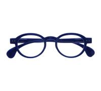 OPULIZE OCA Gafas de Lectura - Montura Moderna Retro Redonda - Azul Brillante - Hombre Mujer - Bisagras de Muelle - R54-3 - +3.50