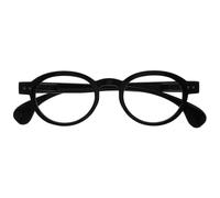 OPULIZE OCA Gafas de Lectura - Montura Moderna Retro Redonda - Negro Brillante - Hombre Mujer - Bisagras de Muelle - R54-1 - +1.50