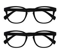 OPULIZE Pop Pack 2 Negro Gafas De Distancia Short Visióned Miopía Retro Redondo Hombres Mujeres Bisagras Resorte MM2-1 -1,50