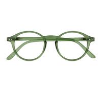 OPULIZE REY Gafas de Lectura - Montura Redonda Retro - Verde Mate - Hombre Mujer - Bisagras de Muelle - R56-6 - +3.50