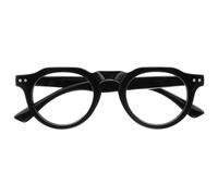 OPULIZE RIO Gafas de Lectura con Filtro de Luz Azul - Montura Parte Superior Plana - Negro - Hombres y Mujeres - Bisagras de Muelle - B53-1 - +1.00