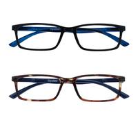 OPULIZE See Gafas Filtro Luz Azul x2 Estrecha Bisagras de Resorte Mejoran Sueño Reducen Dolor de Cabeza Ordenador Videojuegos Antirreflejante Negro Marrón Hombre Mujer BB9-12 +0.00
