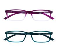 OPULIZE See Gafas Lectura Filtro Luz Azul x2 Estrecha Bisagras de Resorte Mejoran Sueño Reducen Dolor de Cabeza Ordenador Videojuegos Antirreflejante Morado Turquesa Hombre Mujer BB9-5Q +3.00
