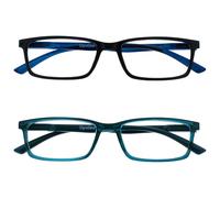 OPULIZE See Gafas Lectura Filtro Luz Azul x2 Estrecha Bisagras de Resorte Mejoran Sueño Reducen Dolor de Cabeza Ordenador Videojuegos Antirreflejante Negro Turquesa Hombre Mujer BB9-1Q +1.50