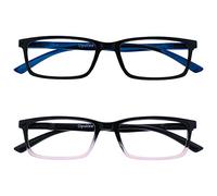 OPULIZE See Gafas Lectura Filtro Luz Azul x2 Estrecha Bisagras de Resorte Mejoran Sueño Reducen Dolor de Cabeza Ordenador Videojuegos Antirreflejante Negro Rosa Hombre Mujer BB9-14 +1.50