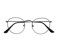 OPULIZE Sol Gafas de Lectura con Bloqueo de Luz Azul Montura de Metal Retro Redondo Gris Plomo Mate Resistente a Arañazos Bisagras de Muelle Ordenador Gaming Antirreflejante Hombre Mujer B94-7 +3.50
