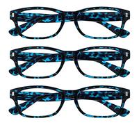 OPULIZE UV Reader Azul Carey Gafas De Lectura Valor Pack 3 Hombres Mujeres UVR3PK010BL Dioptria +3,50