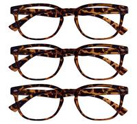 OPULIZE UV Reader Marrón Carey Gafas De Lectura Valor Pack 3 Estilo Diseñador Hombres Mujeres UVR3PK014 +3,00