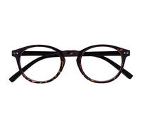 OPULIZE Zen Gafas De Distancia Corto De Vista Miopía Pequeño Redondo Oscuro Marrón Hombres Mujeres M24-2 -1,00