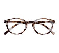 OPULIZE Zen Gafas de Lectura Redondo Marrón Claro Mate Carey Bisagras con Muelle Resistente a los Arañazos R24-2 +3.50
