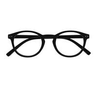 OPULIZE Zen Gafas de Lectura Redondo Negro Mate Satinado Bisagras con Muelle Resistente a los Arañazos R24-1 +1.50
