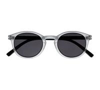 OPULIZE Zen Gafas de Lectura Solares Montura Redonda Cristal Transparente Negro Mate Pequeño y Ligero Bisagras con Muelle Resistente a los Arañazos Lentes Oscuros Unisex S24-C +3.50