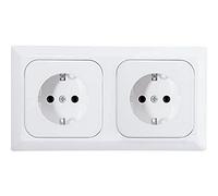 OPUS® 1 dispositivo completo Kanto de 2 vías para enchufes dobles, color: blanco alpino