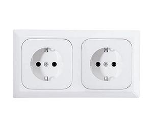 OPUS® 1 dispositivo completo Kanto de 2 vías para enchufes dobles, color: blanco alpino