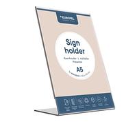 OPUS 2 350002 - Soporte de sobremesa, inclinado, acrilico Transparente, para A5 vertical