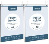 Opus 2 350008 - Soporte para cartel, acrilico Transparente, para A3 vertical (Paquete de 2)