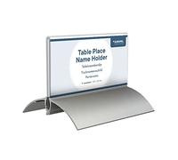 OPUS 2 350085 - Soporte para folletos(2 unidades), acrilico Transparente y base de aluminio, para 52x100mm transversales
