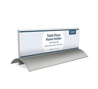 OPUS 2 350087 - Soporte para folletos, acrilico Transparente y base de aluminio, para 61x210mm transversales