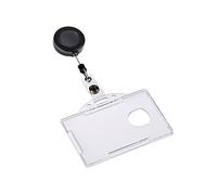 OPUS 2 Carrete retráctil con soporte para insignia abierta, 54 x 85 mm, 121288, 10 unidades