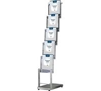 OPUS 2 - Soporte de bronce plegable portátil, de una cara, 5 DIN A4, incluye bolsa de transporte
