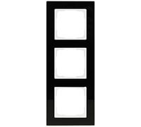 Opus 512.313.01 Fusion-Marco para 3 focos (Cristal), Color Negro y Blanco