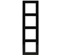 Opus 512.314.01 Fusion Gframe 4-f, sw Vidrio, Negro/Blanco
