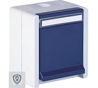 OPUS® Enchufe de contacto resistente a tierra, diseño único con protección táctil, color: gris claro/azul acero