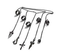 OPUTAT Cadenas Kurapika de moda para adultos, joyería completa, cinco rapers, cazador, cosplay, joyería, decoración, troquel C, Como se describe, como se describe