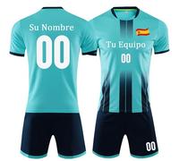 OPUTWDF Camiseta de Fútbol Personalizada Traje De Fútbol De Niño Adultos Personalizadas Entrenamiento Deportivo y Pantalones Cortos Kit Camiseta Deportiva de Fútbol para Hombres para Adultos y Niños