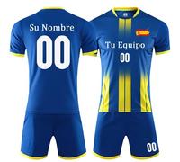 OPUTWDF Camiseta de Fútbol Personalizada Traje De Fútbol De Niño Adultos Personalizadas Entrenamiento Deportivo y Pantalones Cortos Kit Camiseta Deportiva de Fútbol para Hombres para Adultos y Niños