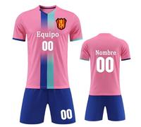 OPUTWDF Camiseta de Fútbol Personalizada Traje De Fútbol De Niño Adultos Personalizadas Entrenamiento Deportivo y Pantalones Cortos Kit Camiseta Deportiva de Fútbol para Hombres para Adultos y Niños