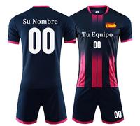 OPUTWDF Camiseta de Fútbol Personalizada Traje De Fútbol De Niño Adultos Personalizadas Entrenamiento Deportivo y Pantalones Cortos Kit Camiseta Deportiva de Fútbol para Hombres para Adultos y Niños