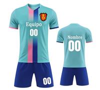 OPUTWDF Camiseta de Fútbol Personalizada Traje De Fútbol De Niño Adultos Personalizadas Entrenamiento Deportivo y Pantalones Cortos Kit Camiseta Deportiva de Fútbol para Hombres para Adultos y Niños