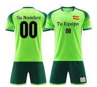 OPUTWDF Equipacion Futbol Niño Set Personalizada Camiseta Futbol Niños y Adultos con Nombre Personalizado Número Logotipo del Equipo